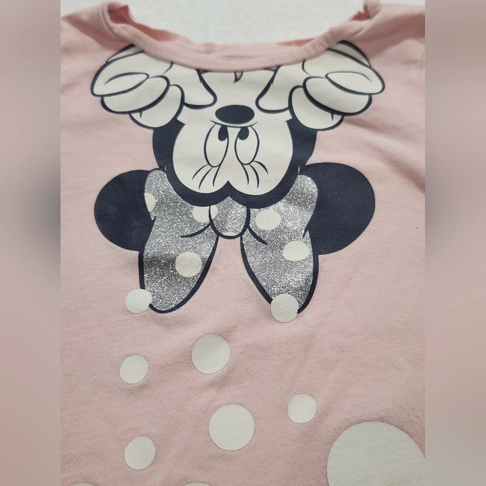 GAP Kids Pink Long Sleeve Tee with Minnie Mouse